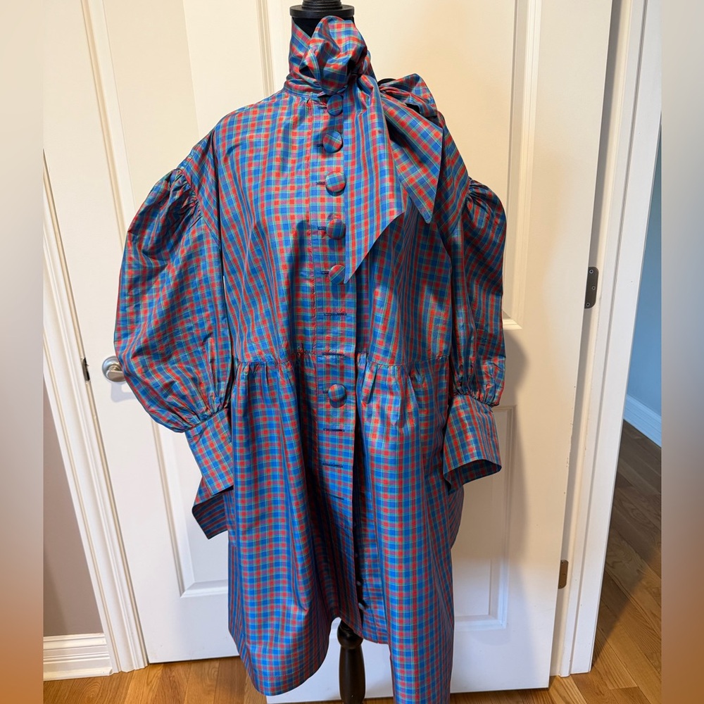 Playful Button-Up Dress with Bow